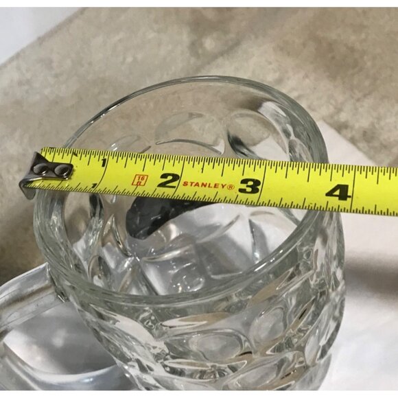 King Of Cash Glass Beer Mug With Handle - 5" Tall 3.75" Diameter - Picture 4 of 10